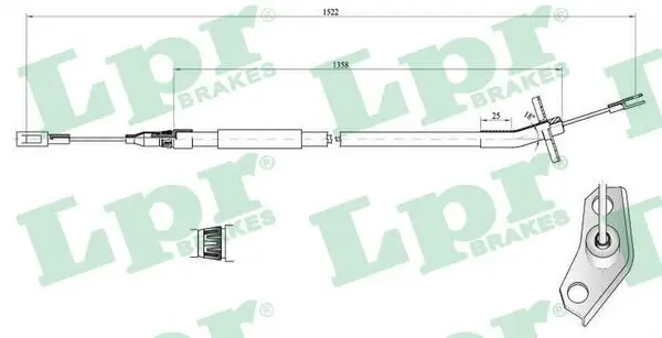 Seilzug, Feststellbremse hinten links LPR C0445B