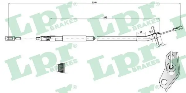 Seilzug, Feststellbremse hinten links LPR C0453B