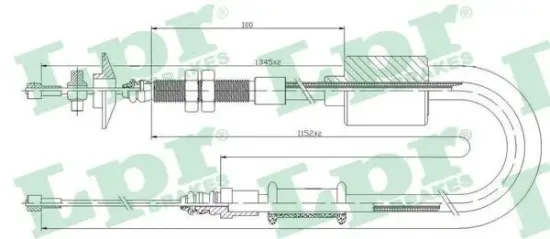 Seilzug, Kupplungsbetätigung LPR C0483C Bild Seilzug, Kupplungsbetätigung LPR C0483C