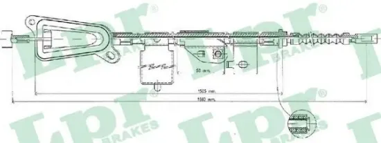 Seilzug, Feststellbremse hinten links LPR C0484B Bild Seilzug, Feststellbremse hinten links LPR C0484B