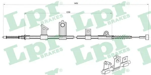 Seilzug, Feststellbremse hinten links LPR C0488B