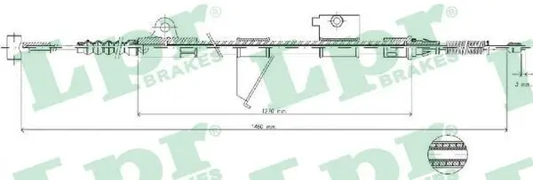 Seilzug, Feststellbremse hinten links LPR C0512B