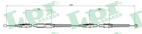 Seilzug, Feststellbremse hinten links LPR C0552B