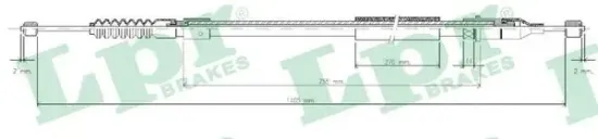 Seilzug, Feststellbremse hinten links LPR C0555B Bild Seilzug, Feststellbremse hinten links LPR C0555B