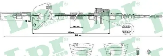 Seilzug, Kupplungsbetätigung LPR C0565C Bild Seilzug, Kupplungsbetätigung LPR C0565C