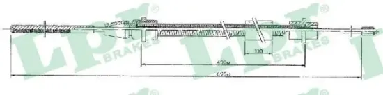 Seilzug, Feststellbremse hinten links LPR C0631B Bild Seilzug, Feststellbremse hinten links LPR C0631B