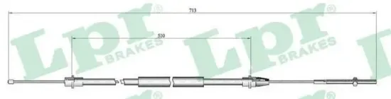 Seilzug, Feststellbremse hinten links LPR C0638B Bild Seilzug, Feststellbremse hinten links LPR C0638B