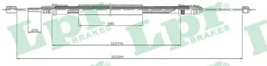 Seilzug, Feststellbremse hinten LPR C0704B Bild Seilzug, Feststellbremse hinten LPR C0704B