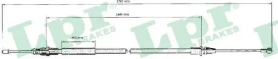 Seilzug, Feststellbremse LPR C0707B Bild Seilzug, Feststellbremse LPR C0707B