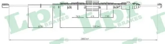 Seilzug, Feststellbremse hinten LPR C0716B Bild Seilzug, Feststellbremse hinten LPR C0716B