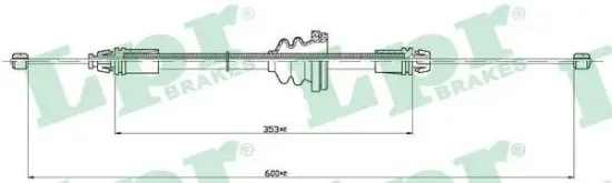Seilzug, Feststellbremse vorne LPR C0754B Bild Seilzug, Feststellbremse vorne LPR C0754B