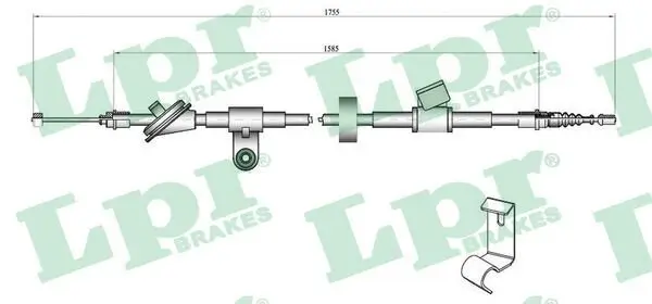 Seilzug, Feststellbremse hinten rechts LPR C0758B