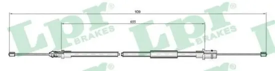 Seilzug, Feststellbremse LPR C0798B Bild Seilzug, Feststellbremse LPR C0798B