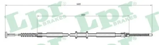 Seilzug, Feststellbremse hinten links LPR C0916B Bild Seilzug, Feststellbremse hinten links LPR C0916B