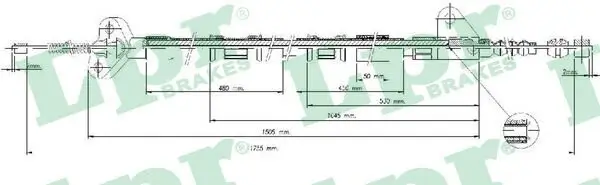 Seilzug, Feststellbremse hinten rechts LPR C0847B