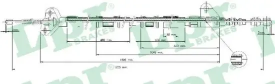 Seilzug, Feststellbremse hinten rechts LPR C0847B Bild Seilzug, Feststellbremse hinten rechts LPR C0847B