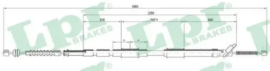 Seilzug, Feststellbremse LPR C0870B Bild Seilzug, Feststellbremse LPR C0870B