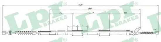 Seilzug, Feststellbremse LPR C0873B Bild Seilzug, Feststellbremse LPR C0873B