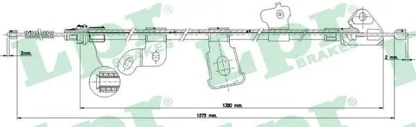 Seilzug, Feststellbremse hinten links LPR C0890B