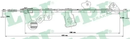 Seilzug, Feststellbremse hinten links LPR C0890B Bild Seilzug, Feststellbremse hinten links LPR C0890B