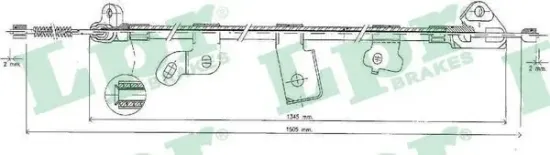 Seilzug, Feststellbremse hinten rechts LPR C0891B Bild Seilzug, Feststellbremse hinten rechts LPR C0891B