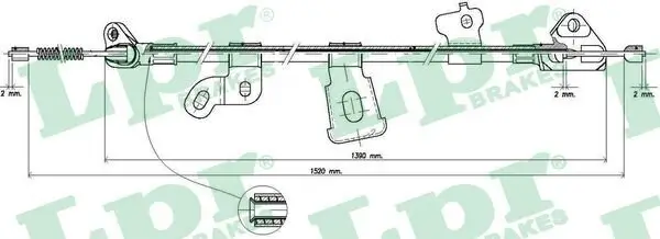 Seilzug, Feststellbremse hinten links LPR C0893B