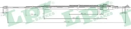 Seilzug, Feststellbremse hinten LPR C0938B Bild Seilzug, Feststellbremse hinten LPR C0938B