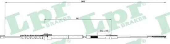 Seilzug, Feststellbremse hinten LPR C0951B Bild Seilzug, Feststellbremse hinten LPR C0951B