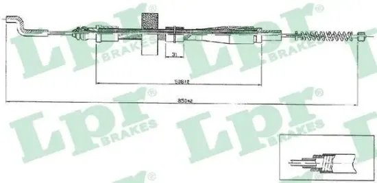 Seilzug, Feststellbremse LPR C0971B Bild Seilzug, Feststellbremse LPR C0971B