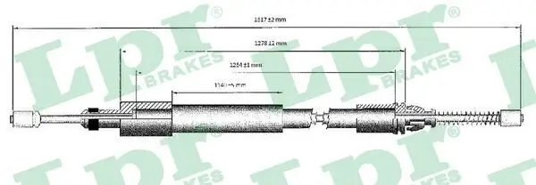 Seilzug, Feststellbremse hinten links LPR C0975B
