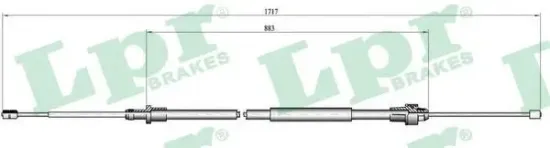 Seilzug, Feststellbremse hinten LPR C0998B Bild Seilzug, Feststellbremse hinten LPR C0998B