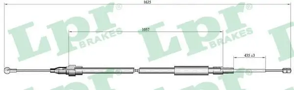 Seilzug, Feststellbremse hinten links hinten rechts LPR C1518B