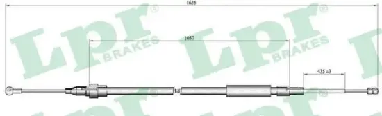 Seilzug, Feststellbremse hinten links hinten rechts LPR C1518B Bild Seilzug, Feststellbremse hinten links hinten rechts LPR C1518B