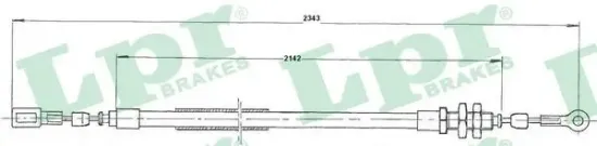 Seilzug, Feststellbremse vorne LPR C1624B Bild Seilzug, Feststellbremse vorne LPR C1624B
