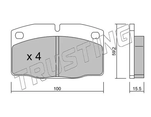 Bremsbelagsatz, Scheibenbremse TRUSTING 046.0 Bild Bremsbelagsatz, Scheibenbremse TRUSTING 046.0