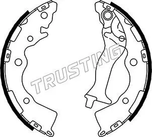 Bremsbackensatz Hinterachse TRUSTING 046.218 Bild Bremsbackensatz Hinterachse TRUSTING 046.218