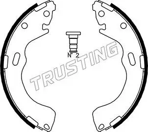 Bremsbackensatz Hinterachse TRUSTING 049.150 Bild Bremsbackensatz Hinterachse TRUSTING 049.150