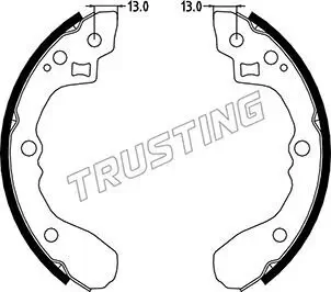 Bremsbackensatz Hinterachse TRUSTING 049.154 Bild Bremsbackensatz Hinterachse TRUSTING 049.154