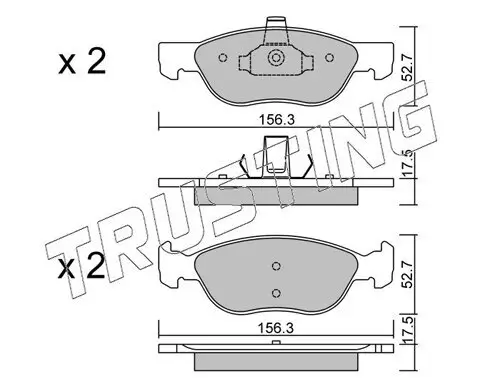 Bremsbelagsatz, Scheibenbremse TRUSTING 084.2 Bild Bremsbelagsatz, Scheibenbremse TRUSTING 084.2