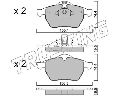 Bremsbelagsatz, Scheibenbremse TRUSTING 120.0 Bild Bremsbelagsatz, Scheibenbremse TRUSTING 120.0