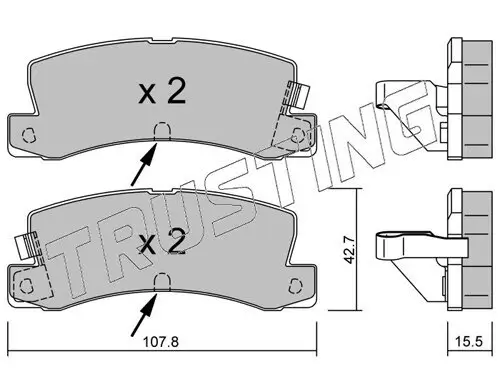 Bremsbelagsatz, Scheibenbremse TRUSTING 164.2 Bild Bremsbelagsatz, Scheibenbremse TRUSTING 164.2