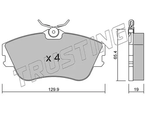 Bremsbelagsatz, Scheibenbremse TRUSTING 167.0 Bild Bremsbelagsatz, Scheibenbremse TRUSTING 167.0