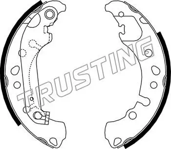 Bremsbackensatz Hinterachse TRUSTING 253.721 Bild Bremsbackensatz Hinterachse TRUSTING 253.721