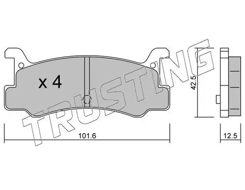 Bremsbelagsatz, Scheibenbremse TRUSTING 398.0 Bild Bremsbelagsatz, Scheibenbremse TRUSTING 398.0