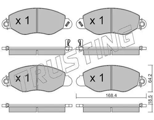 Bremsbelagsatz, Scheibenbremse TRUSTING 552.0 Bild Bremsbelagsatz, Scheibenbremse TRUSTING 552.0