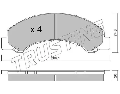 Bremsbelagsatz, Scheibenbremse TRUSTING 636.0 Bild Bremsbelagsatz, Scheibenbremse TRUSTING 636.0