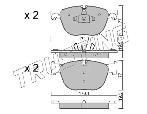 Bremsbelagsatz, Scheibenbremse TRUSTING 786.0 Bild Bremsbelagsatz, Scheibenbremse TRUSTING 786.0