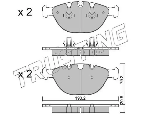 Bremsbelagsatz, Scheibenbremse TRUSTING 787.0 Bild Bremsbelagsatz, Scheibenbremse TRUSTING 787.0