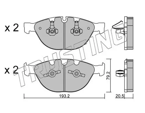 Bremsbelagsatz, Scheibenbremse TRUSTING 788.0 Bild Bremsbelagsatz, Scheibenbremse TRUSTING 788.0