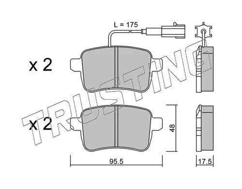 Bremsbelagsatz, Scheibenbremse TRUSTING 912.0 Bild Bremsbelagsatz, Scheibenbremse TRUSTING 912.0
